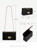 BAFELLI Textured Chain Shoulder Bag – Small Square Elegance - Gaas bag's room