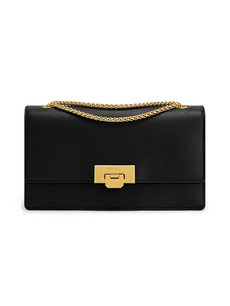 BAFELLI Textured Chain Shoulder Bag – Small Square Elegance - Gaas bag's room