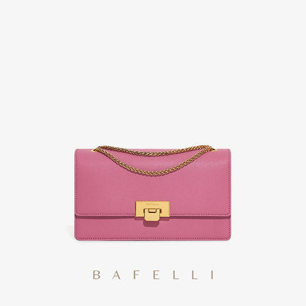 BAFELLI Textured Chain Shoulder Bag – Small Square Elegance - Gaas bag's room
