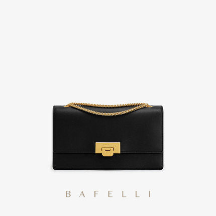 BAFELLI Textured Chain Shoulder Bag – Small Square Elegance - Gaas bag's room