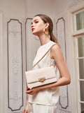 BAFELLI Textured Chain Shoulder Bag – Small Square Elegance - Gaas bag's room