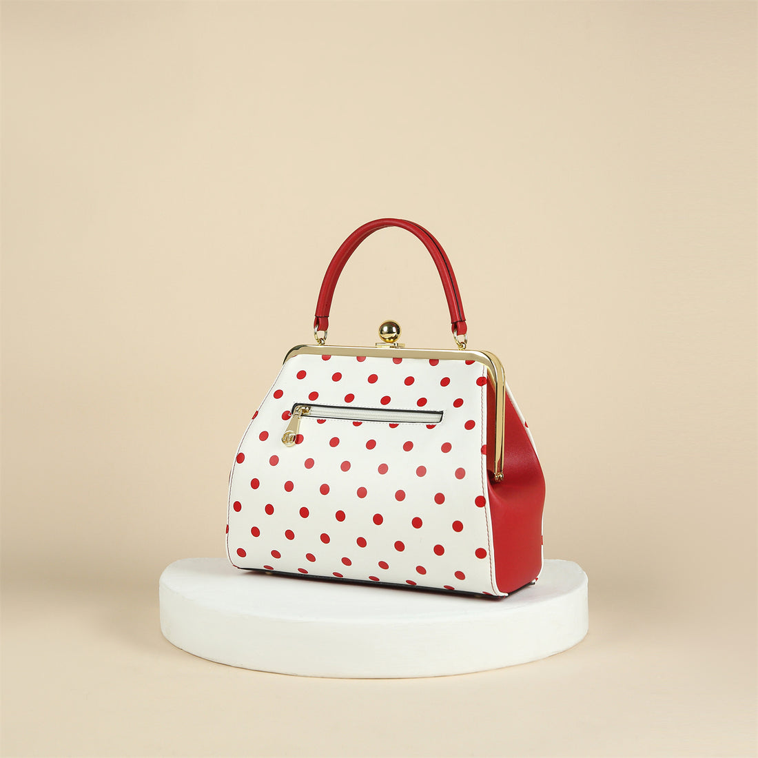 Mini Polka Dot Bow Handbag – European & American Crossbody Bag