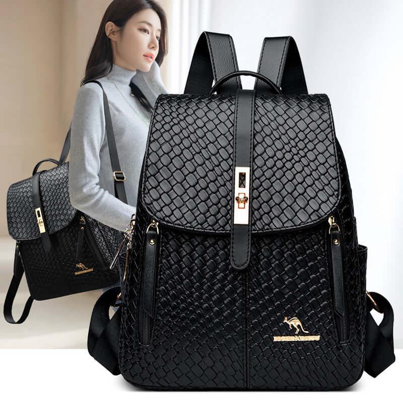 Women's backpack 2024 new anti-theft lock Korean style simple large capacity Women's commuter travel leisure backpack